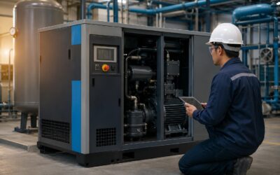 Homepage 15 - Delta Sinergi Sekawan Berapa Konsumsi Listrik Screw Compressor per Jam? Cara Menghitungnya